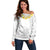 Samoa White Sunday Off Shoulder Sweater Lotu Tamaiti 2023 With Coat Of Arms LT14 Women White - Polynesian Pride