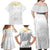 Personalised Samoa White Sunday Family Matching Off Shoulder Maxi Dress and Hawaiian Shirt Lotu Tamaiti 2023 With Coat Of Arms LT14 - Polynesian Pride