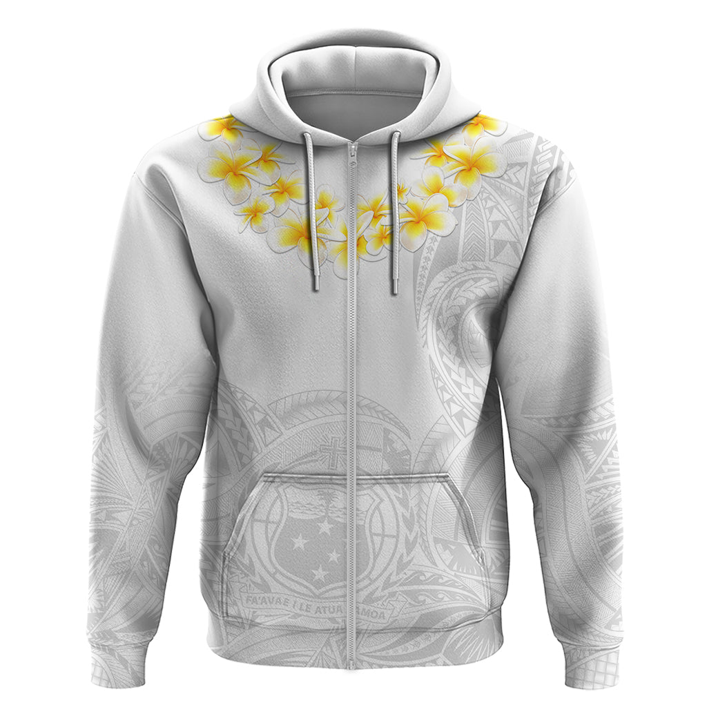 Personalised Samoa White Sunday Hoodie Lotu Tamaiti 2023 With Coat Of Arms LT14 - Polynesian Pride
