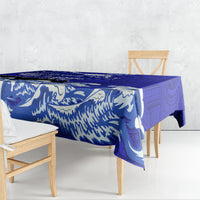Personalised American Samoa Fautasi Race Tablecloth Eagle With Polynesian Pattern LT14 - Polynesian Pride
