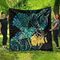 New Zealand Fantail Bird Quilt Maori Piwakawaka Kowhai - Paua Shell Pattern LT14 - Polynesian Pride