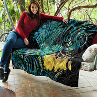 New Zealand Fantail Bird Quilt Maori Piwakawaka Kowhai - Paua Shell Pattern LT14 - Polynesian Pride