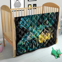 New Zealand Fantail Bird Quilt Maori Piwakawaka Kowhai - Paua Shell Pattern LT14 - Polynesian Pride