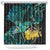 New Zealand Fantail Bird Shower Curtain Maori Piwakawaka Kowhai - Paua Shell Pattern