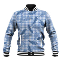 Blue Palaka Hawaii Palapalai Baseball Jacket Hawaiian Fern - Polynesian Pride