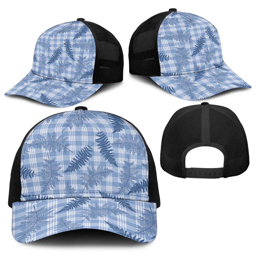 Blue Palaka Hawaii Palapalai Baseball Net Cap Hawaiian Fern