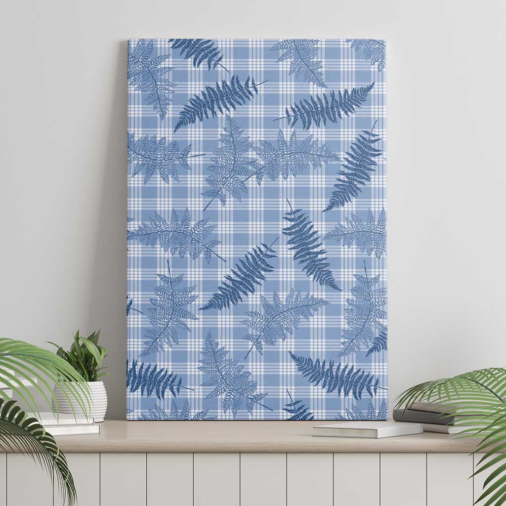 Blue Palaka Hawaii Palapalai Canvas Wall Art Hawaiian Fern - Polynesian Pride