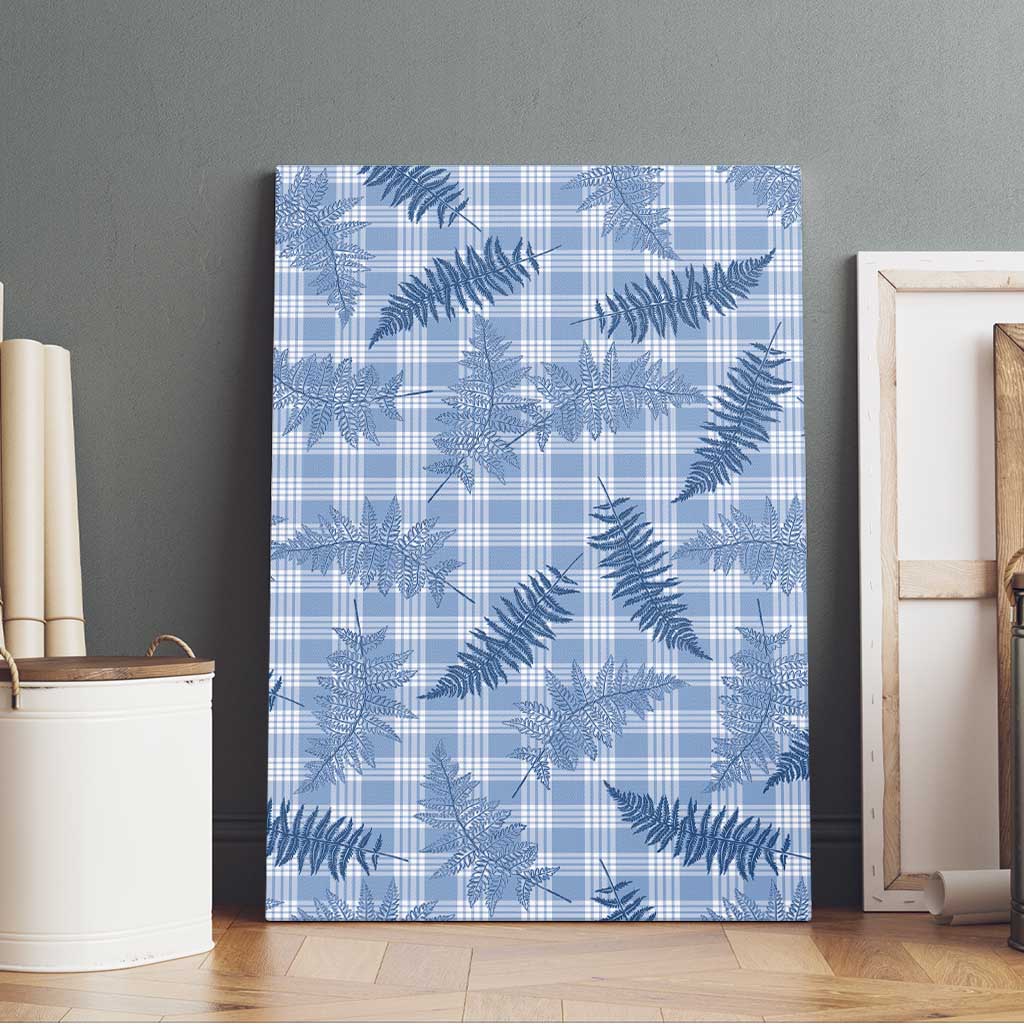Blue Palaka Hawaii Palapalai Canvas Wall Art Hawaiian Fern - Polynesian Pride