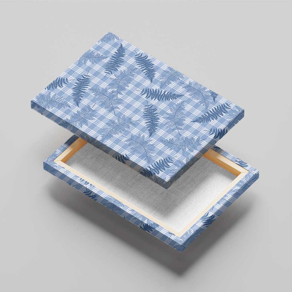 Blue Palaka Hawaii Palapalai Canvas Wall Art Hawaiian Fern - Polynesian Pride