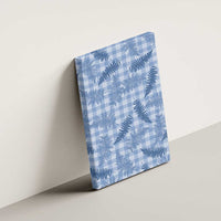 Blue Palaka Hawaii Palapalai Canvas Wall Art Hawaiian Fern - Polynesian Pride