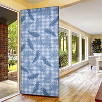 Blue Palaka Hawaii Palapalai Door Cover Hawaiian Fern - Polynesian Pride