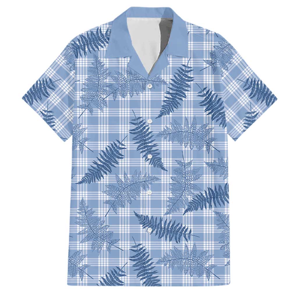 Blue Palaka Hawaii Palapalai Family Matching Puletasi and Hawaiian Shirt Hawaiian Fern - Polynesian Pride