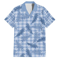 Blue Palaka Hawaii Palapalai Family Matching Short Sleeve Bodycon Dress and Hawaiian Shirt Hawaiian Fern - Polynesian Pride