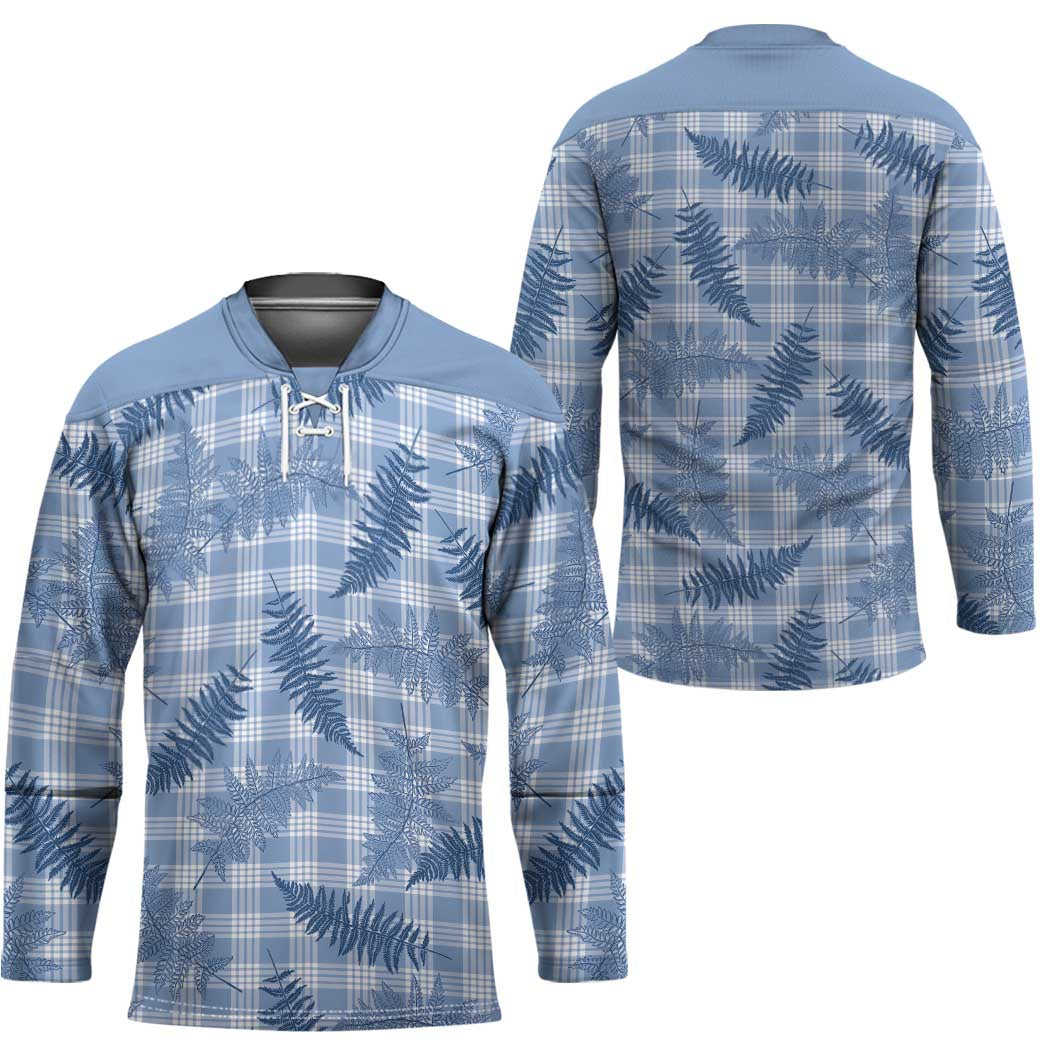 Blue Palaka Hawaii Palapalai Hockey Jersey Hawaiian Fern - Polynesian Pride