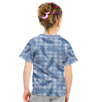Blue Palaka Hawaii Palapalai Kid T Shirt Hawaiian Fern - Polynesian Pride