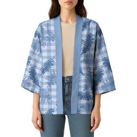 Blue Palaka Hawaii Palapalai Kimono Hawaiian Fern - Polynesian Pride