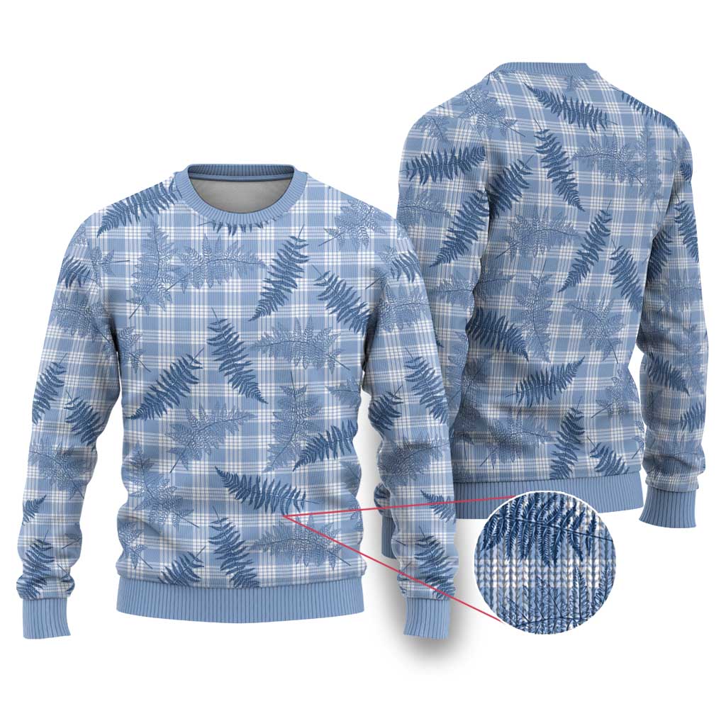 Blue Palaka Hawaii Palapalai Ugly Christmas Sweater Hawaiian Fern - Polynesian Pride