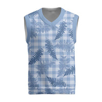 Blue Palaka Hawaii Palapalai Christmas Knitted V-Neck Vest Hawaiian Fern - Polynesian Pride