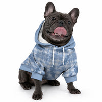 Blue Palaka Hawaii Palapalai Pet Hoodie Hawaiian Fern