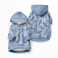 Blue Palaka Hawaii Palapalai Pet Hoodie Hawaiian Fern
