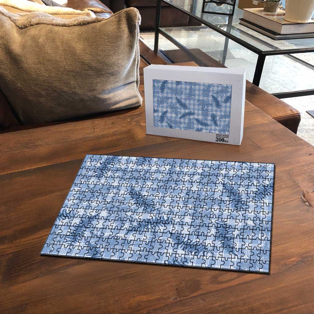 Blue Palaka Hawaii Palapalai Puzzle Hawaiian Fern - Polynesian Pride