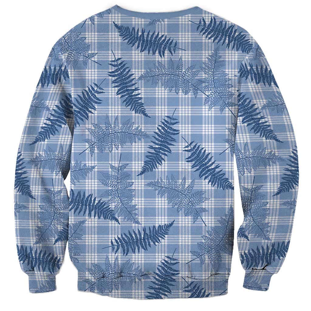 Blue Palaka Hawaii Palapalai Sweatshirt Hawaiian Fern - Polynesian Pride