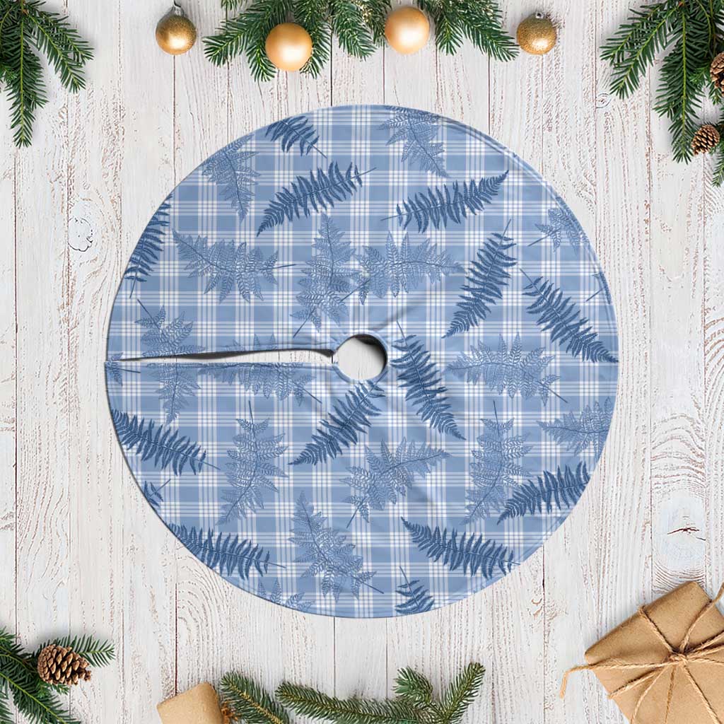 Blue Palaka Hawaii Palapalai Tree Skirt Hawaiian Fern - Polynesian Pride