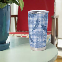 Blue Palaka Hawaii Palapalai Tumbler Cup Hawaiian Fern - Polynesian Pride
