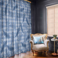 Blue Palaka Hawaii Palapalai Window Curtain Hawaiian Fern - Polynesian Pride