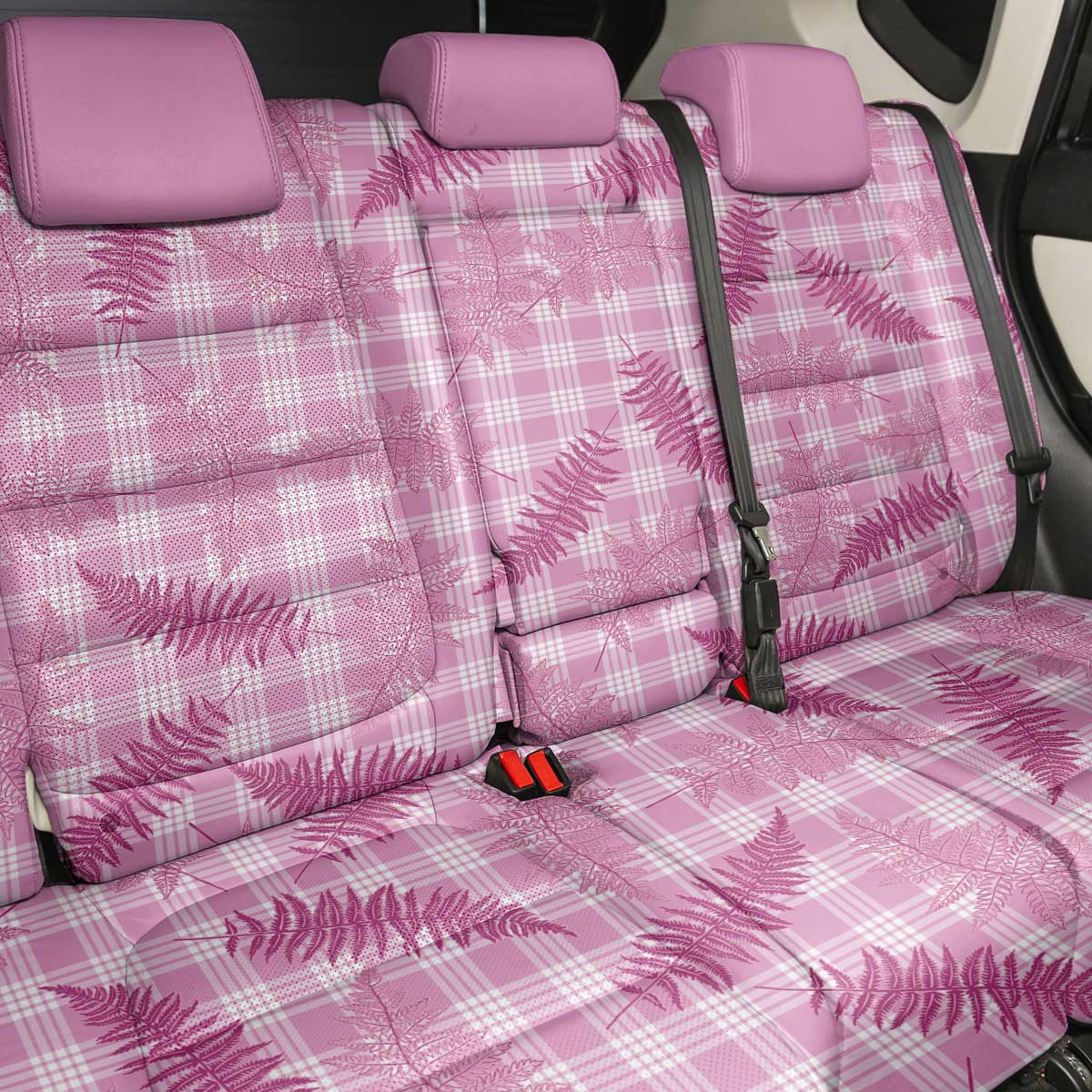 Purple Palaka Hawaii Palapalai Back Car Seat Cover Hawaiian Fern - Polynesian Pride