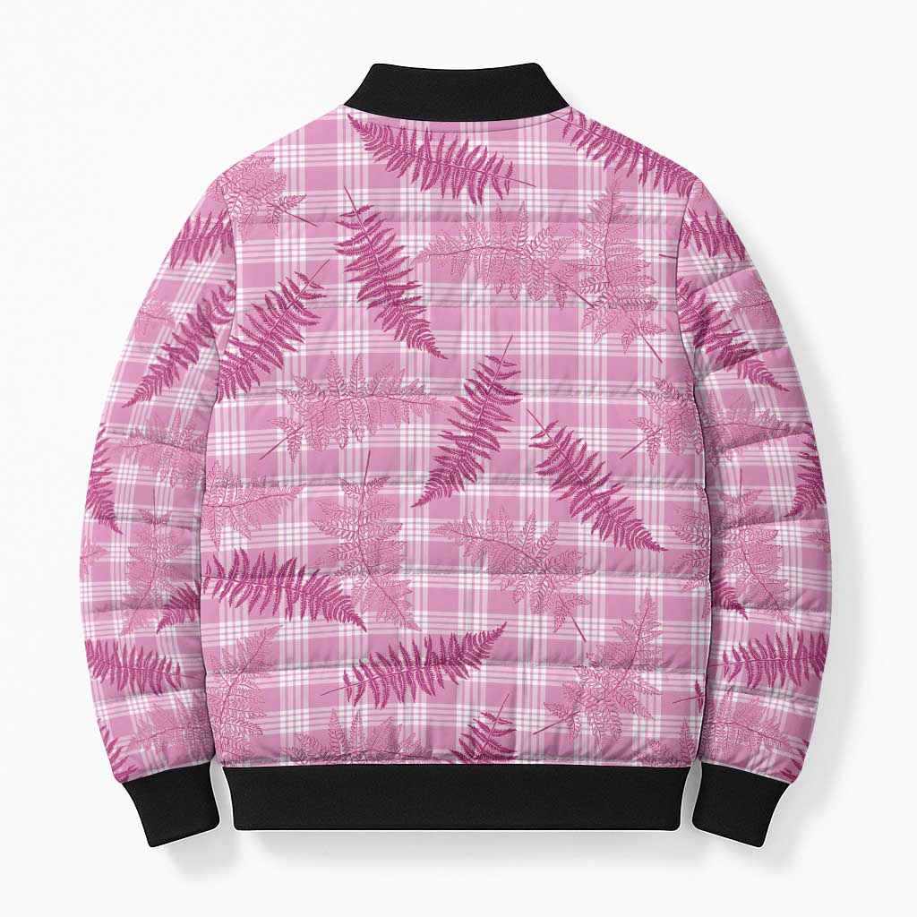 Purple Palaka Hawaii Palapalai Bomber Puffer Jacket Hawaiian Fern - Polynesian Pride