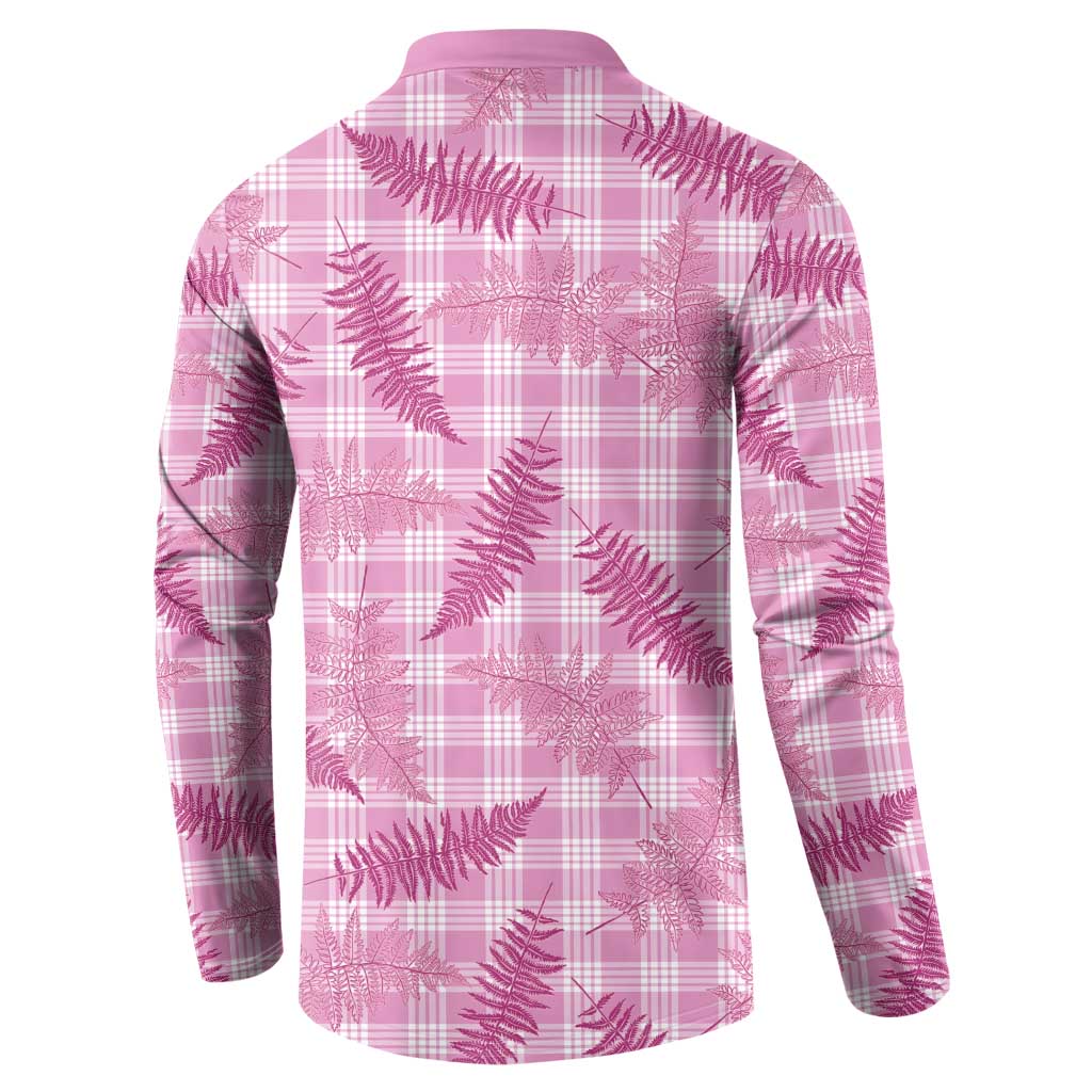 Purple Palaka Hawaii Palapalai Button Sweatshirt Hawaiian Fern - Polynesian Pride