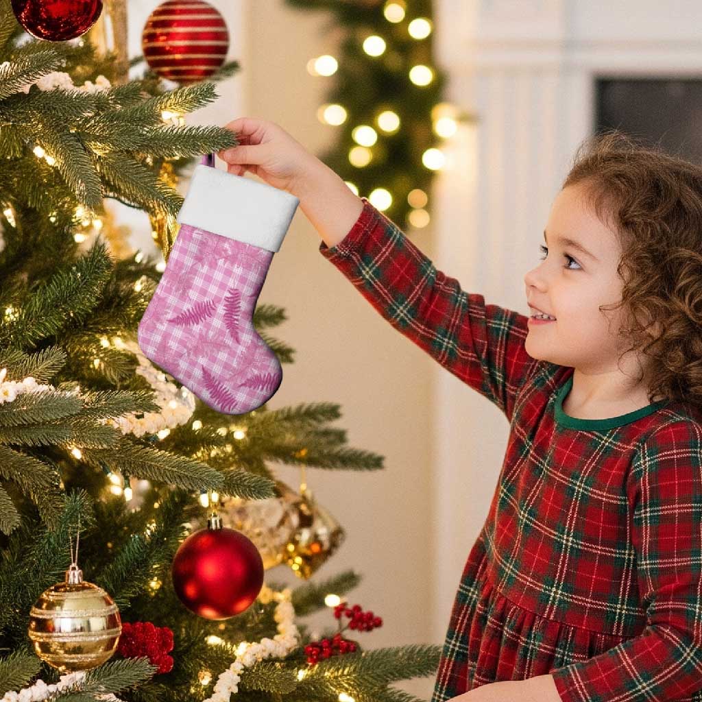 Purple Palaka Hawaii Palapalai Christmas Stocking Hawaiian Fern - Polynesian Pride