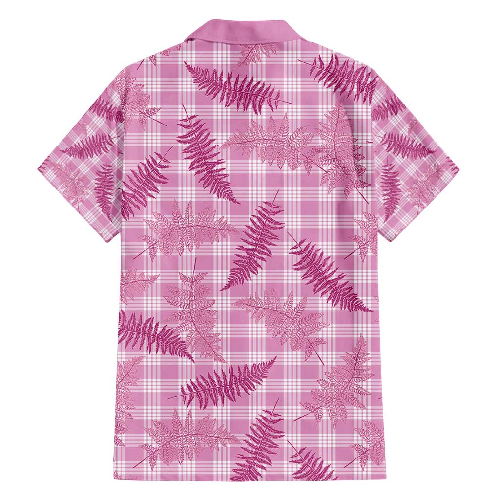 Purple Palaka Hawaii Palapalai Family Matching Off Shoulder Short Dress and Hawaiian Shirt Hawaiian Fern - Polynesian Pride