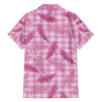 Purple Palaka Hawaii Palapalai Family Matching Off Shoulder Short Dress and Hawaiian Shirt Hawaiian Fern - Polynesian Pride