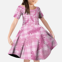 Purple Palaka Hawaii Palapalai Family Matching Puletasi and Hawaiian Shirt Hawaiian Fern LT14 Daughter's Dress Purple - Polynesian Pride