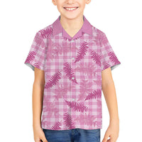 Purple Palaka Hawaii Palapalai Family Matching Puletasi and Hawaiian Shirt Hawaiian Fern LT14 Son's Shirt Purple - Polynesian Pride