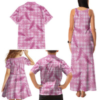 Purple Palaka Hawaii Palapalai Family Matching Tank Maxi Dress and Hawaiian Shirt Hawaiian Fern - Polynesian Pride
