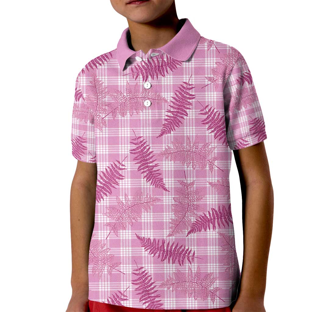 Purple Palaka Hawaii Palapalai Kid Polo Shirt Hawaiian Fern - Polynesian Pride