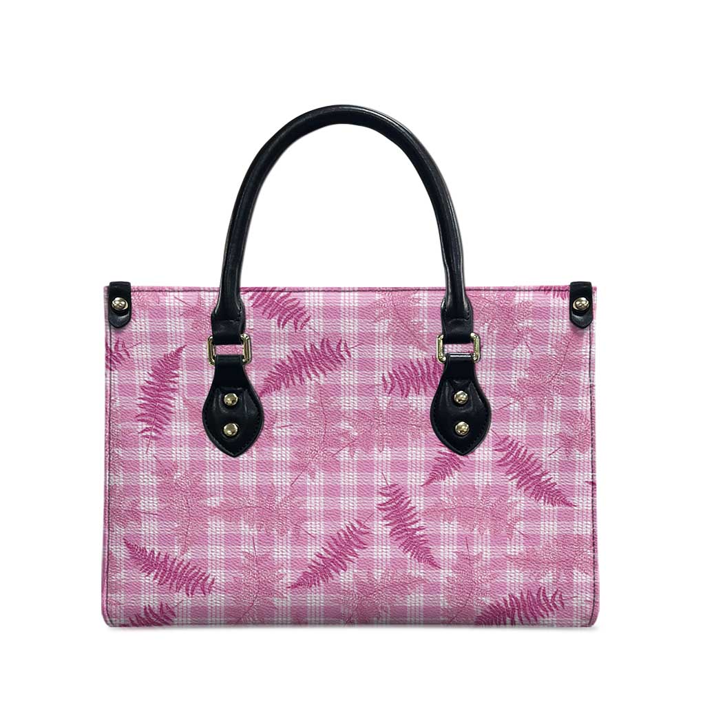 Purple Palaka Hawaii Palapalai Leather Bag Hawaiian Fern - Polynesian Pride