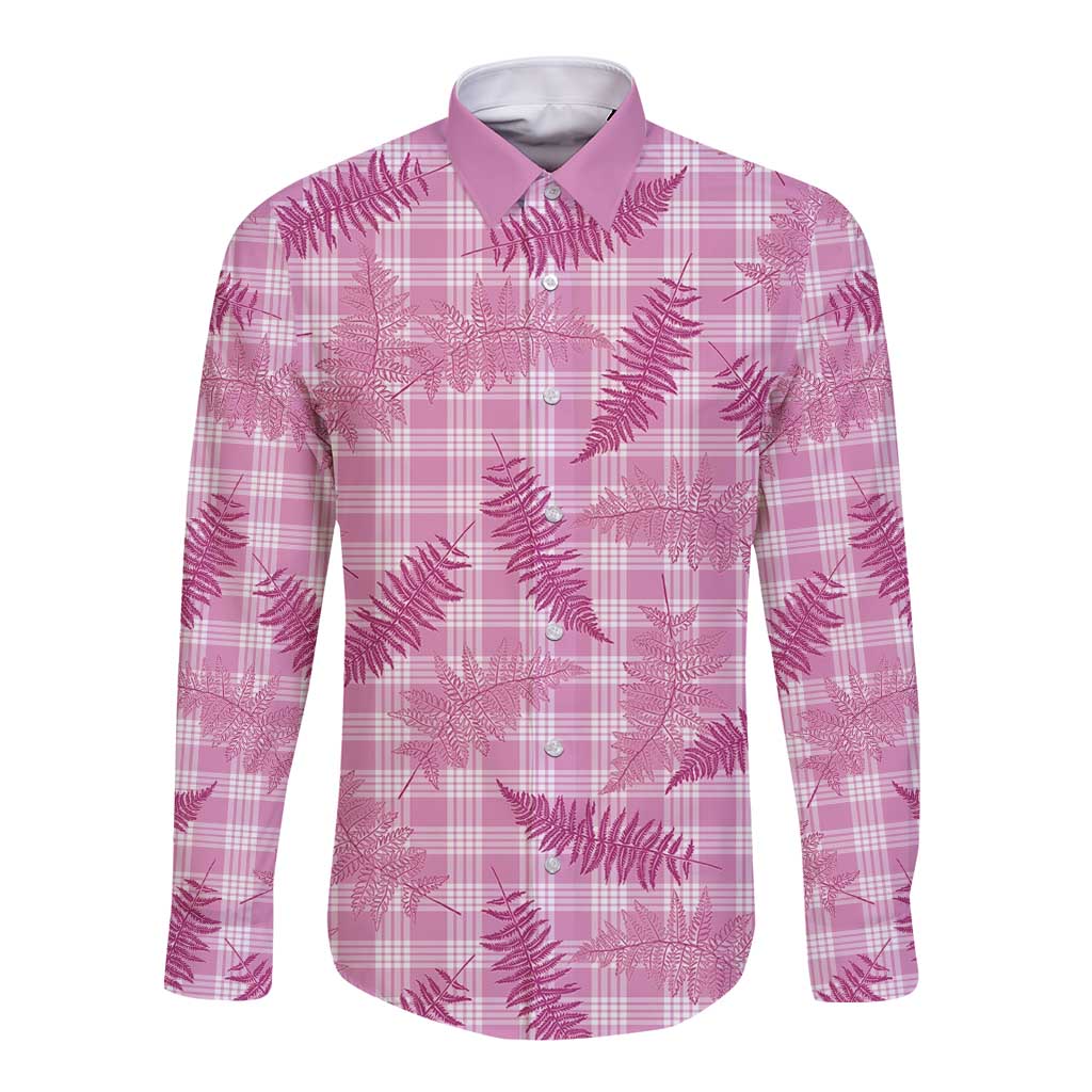 Purple Palaka Hawaii Palapalai Long Sleeve Button Shirt Hawaiian Fern - Polynesian Pride