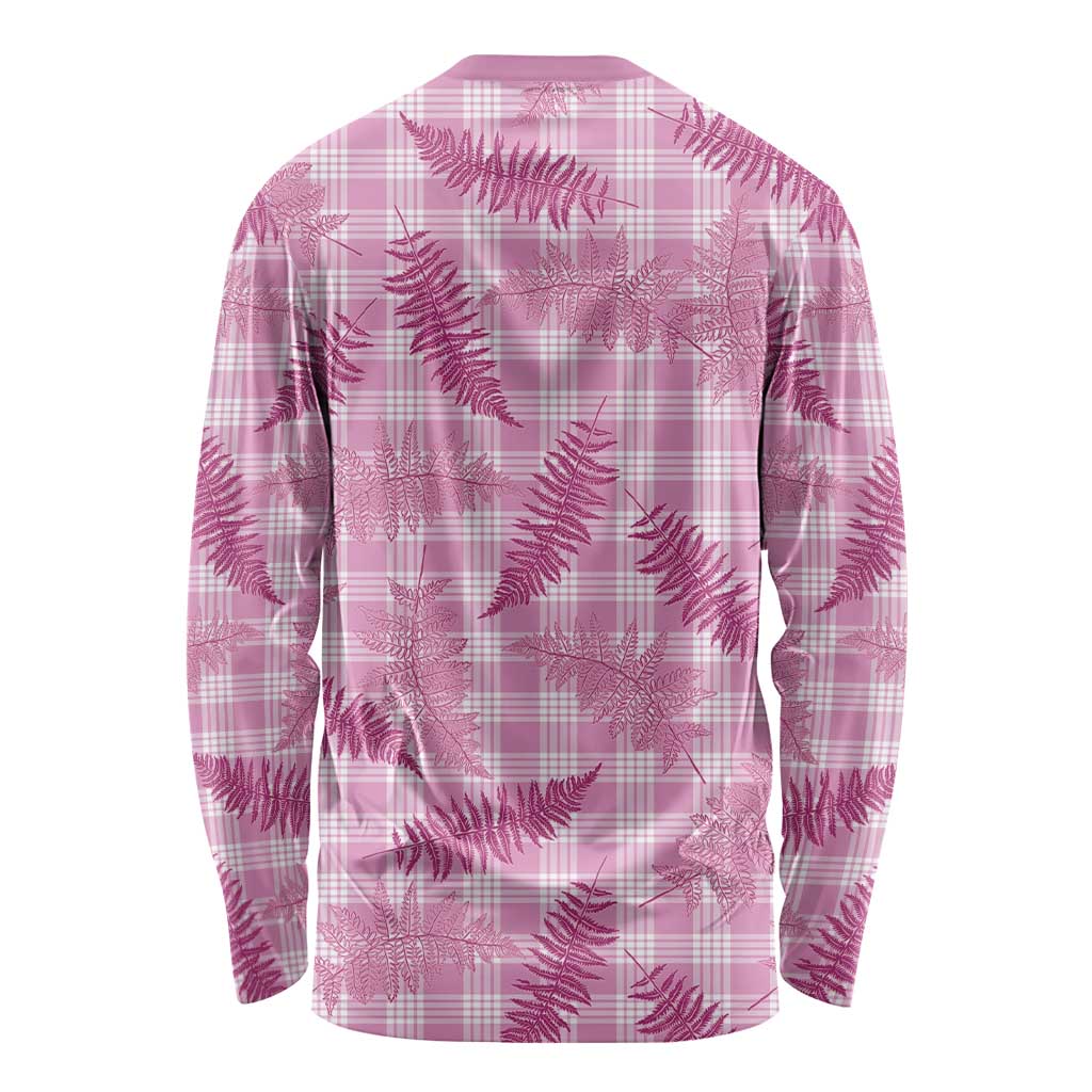 Purple Palaka Hawaii Palapalai Long Sleeve Shirt Hawaiian Fern - Polynesian Pride