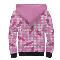 Purple Palaka Hawaii Palapalai Sherpa Hoodie Hawaiian Fern - Polynesian Pride