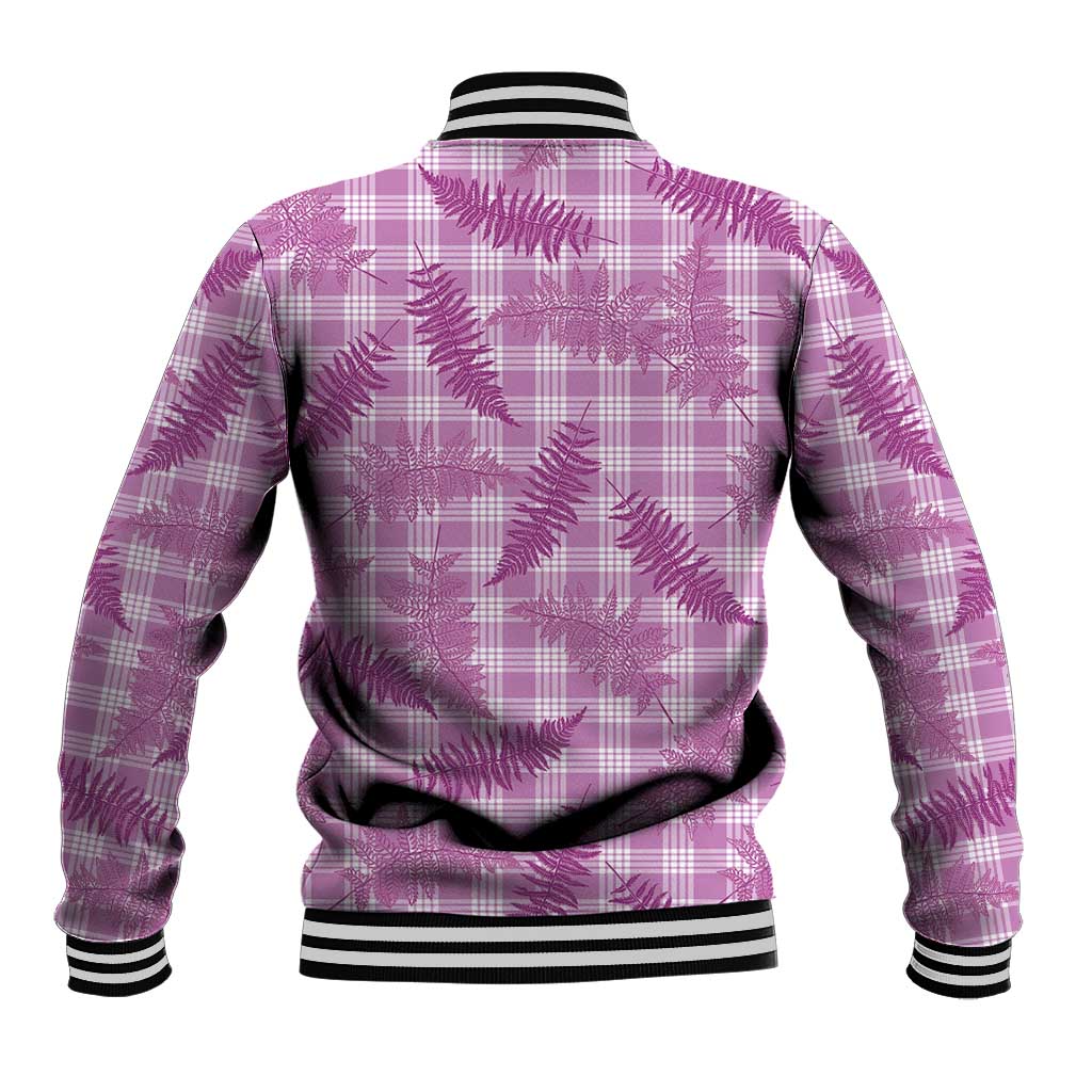 Pink Palaka Hawaii Palapalai Baseball Jacket Hawaiian Fern - Polynesian Pride