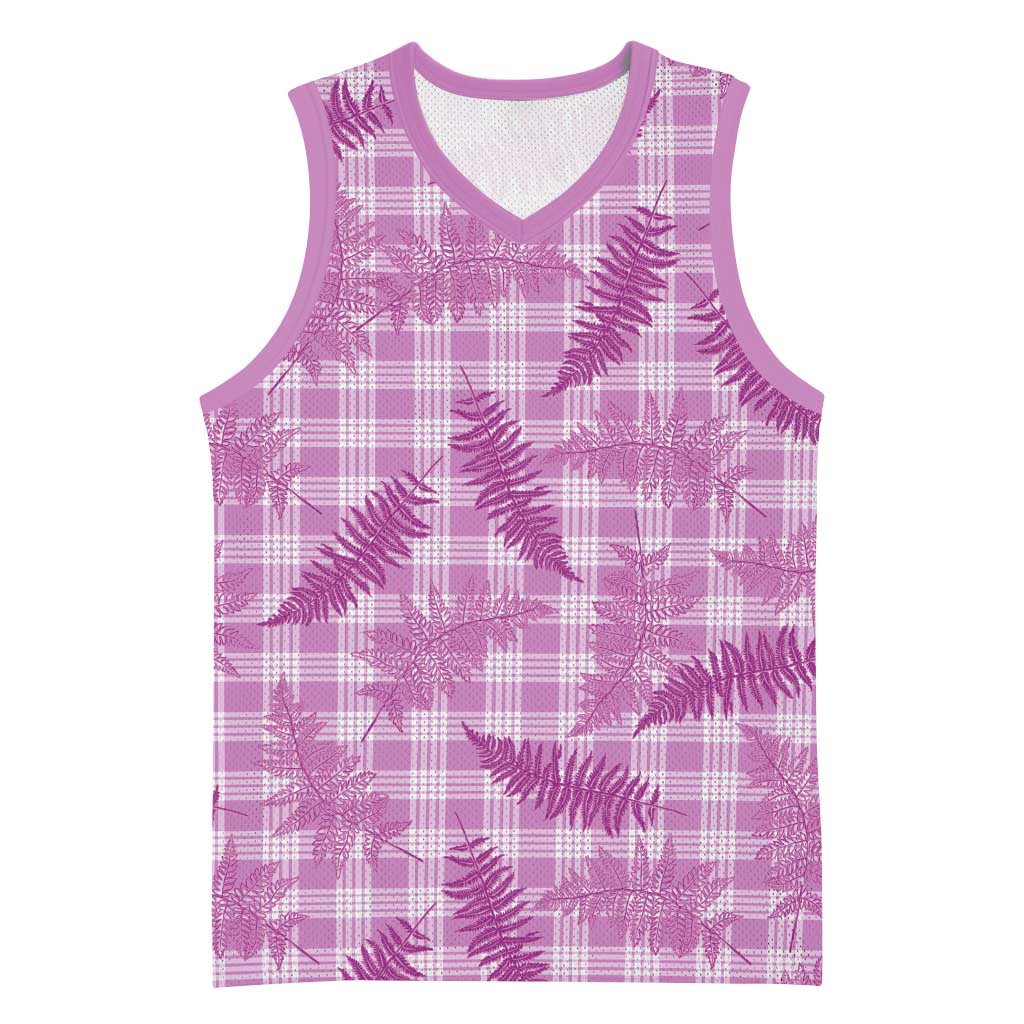 Pink Palaka Hawaii Palapalai Basketball Jersey Hawaiian Fern - Polynesian Pride