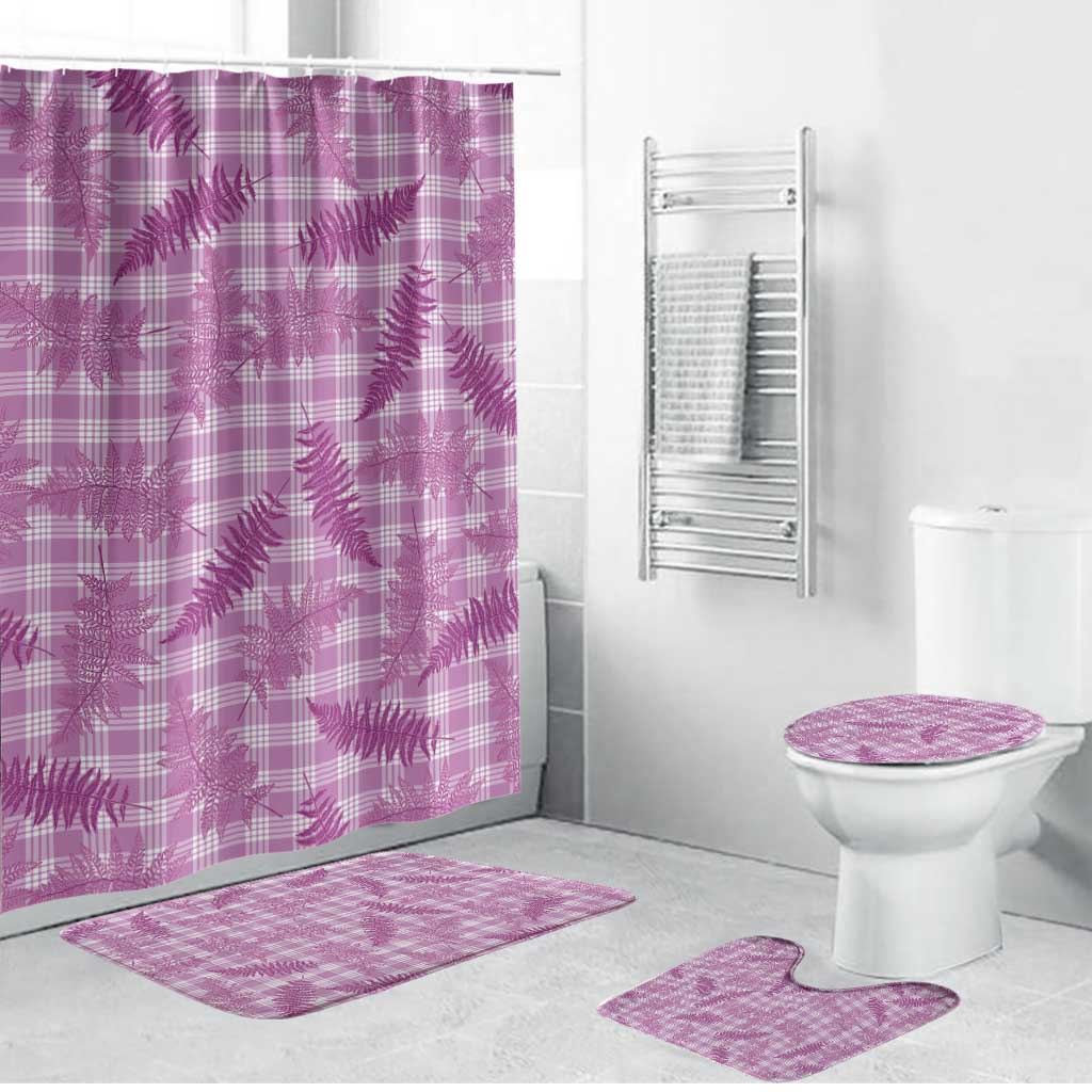 Pink Palaka Hawaii Palapalai Bathroom Set Hawaiian Fern - Polynesian Pride