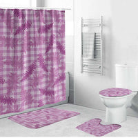 Pink Palaka Hawaii Palapalai Bathroom Set Hawaiian Fern - Polynesian Pride