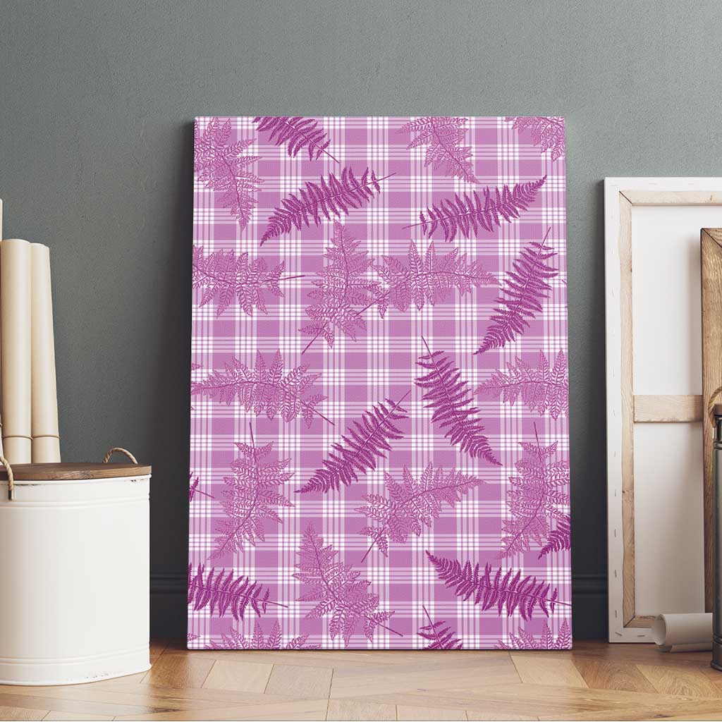 Pink Palaka Hawaii Palapalai Canvas Wall Art Hawaiian Fern - Polynesian Pride