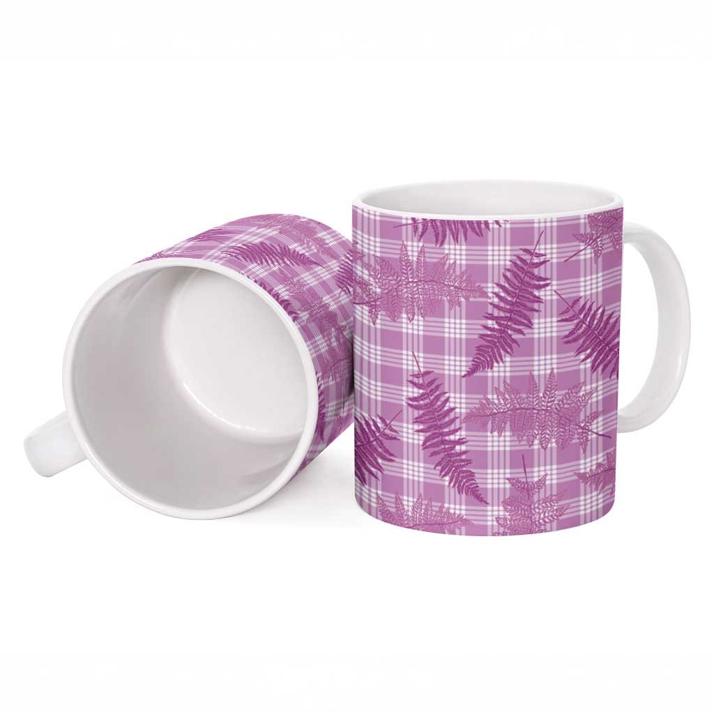 Pink Palaka Hawaii Palapalai Ceramic Mug Hawaiian Fern - Polynesian Pride