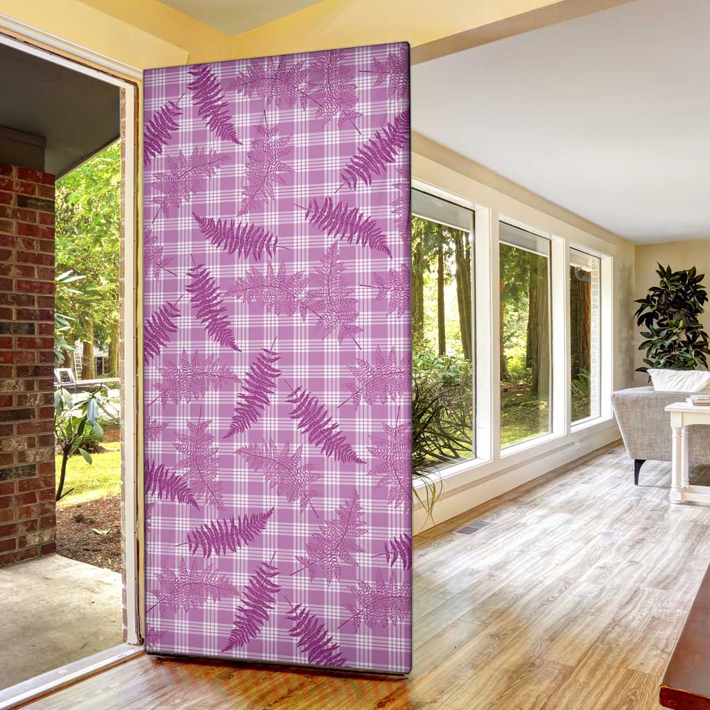 Pink Palaka Hawaii Palapalai Door Cover Hawaiian Fern - Polynesian Pride